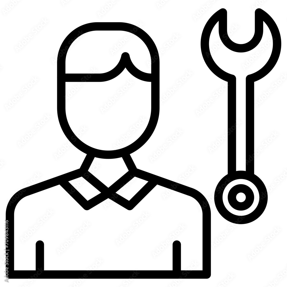 Fixer Male icon vector image. Can be used for Public Relations Agency. Fixer Male icon vector image. Can be used for Public Relations Agency.