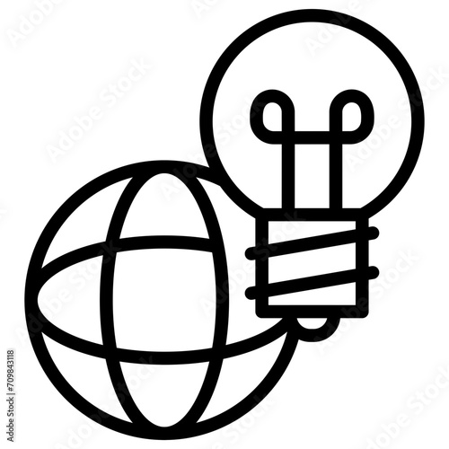 Global Initiatives icon vector image. Can be used for Public Relations Agency.