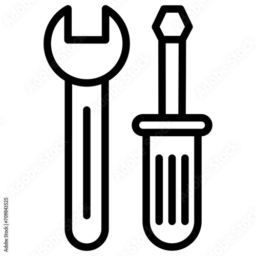 Tools icon vector image. Can be used for Public Relations Agency.