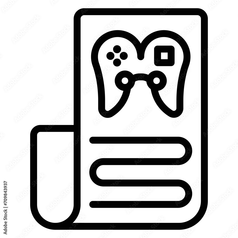 Game Script icon vector image. Can be used for Game Development. Game Script icon vector image. Can be used for Game Development.