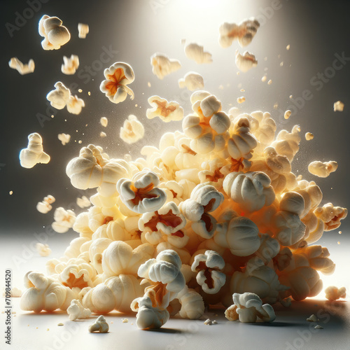 popcorn isolated on a white background