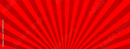 水彩風の和風な集中線　サンバースト　赤　背景　横　横長  バナー