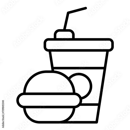 Canvastavla Food And Drink icon vector image. Can be used for Web Store.