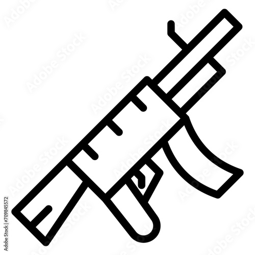 Assault Rifle icon vector image. Can be used for Battle Royale.