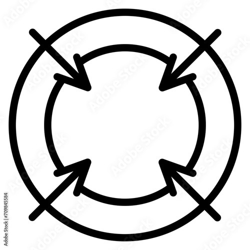 Blue Zone icon vector image. Can be used for Battle Royale.