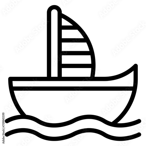 Boat icon vector image. Can be used for Battle Royale.