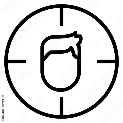 Headshot icon vector image. Can be used for Battle Royale.