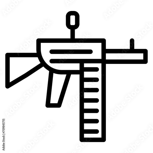Light Machine Gun icon vector image. Can be used for Battle Royale.