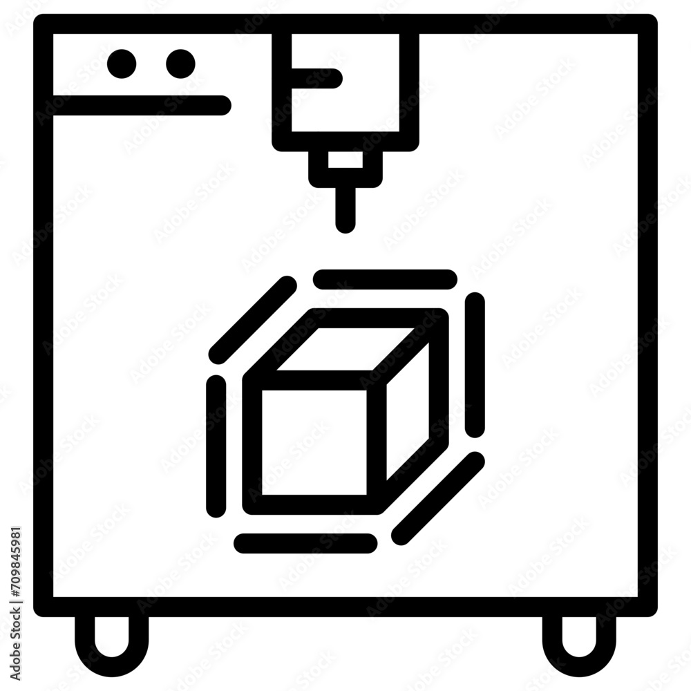 3D Printing icon vector image. Can be used for Industry. 3D Printing icon vector image. Can be used for Industry.
