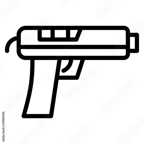 Pistol icon vector image. Can be used for Battle Royale.