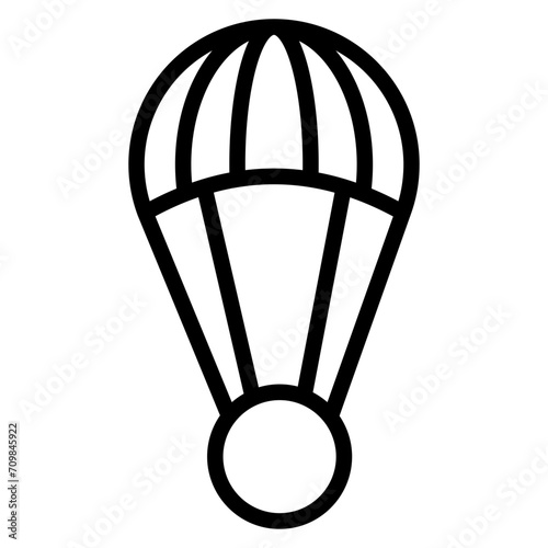 Parachute icon vector image. Can be used for Battle Royale.