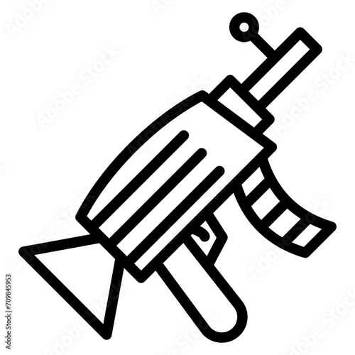 Submachine Gun icon vector image. Can be used for Battle Royale.