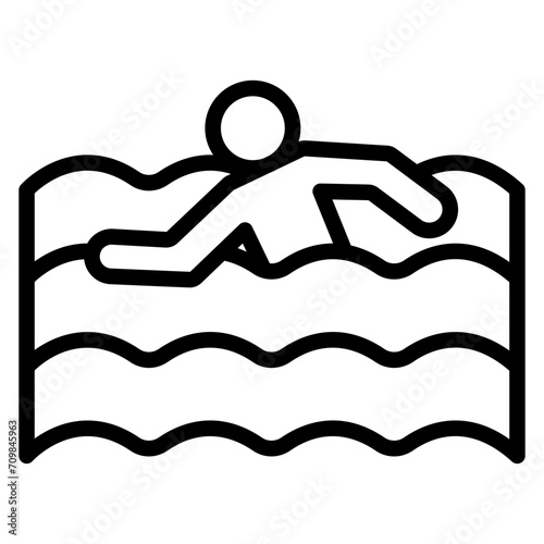 Swimming icon vector image. Can be used for Battle Royale.