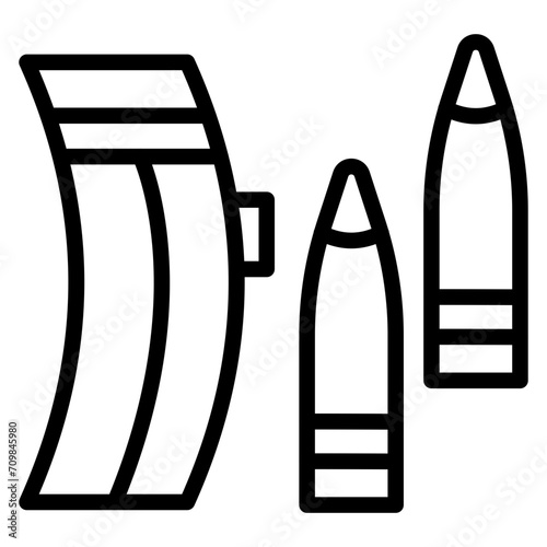 Ammunition icon vector image. Can be used for Battle Royale.