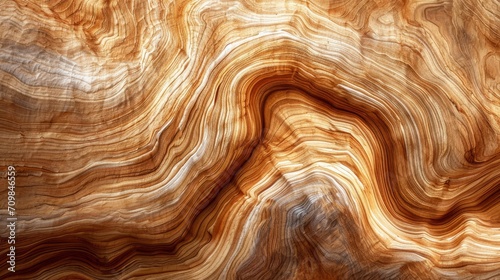 Elegant Swirls of Natural Wooden Texture with Warm Earthy Tones, Perfect for Background or Design © Sariyono