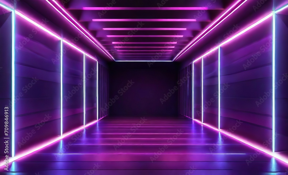 Neon light abstract background Square tu Neon light abstract background Square tu