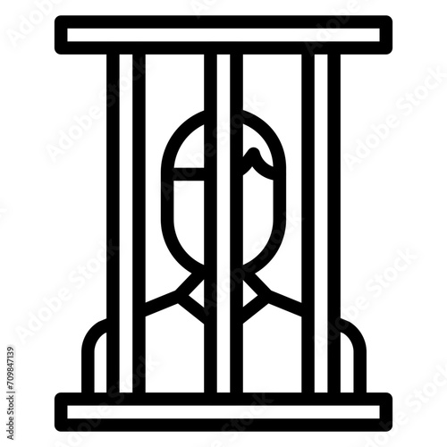Prisoner icon vector image. Can be used for Prison.