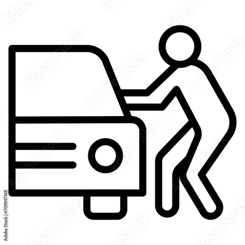 Car Theft icon vector image. Can be used for Prison.