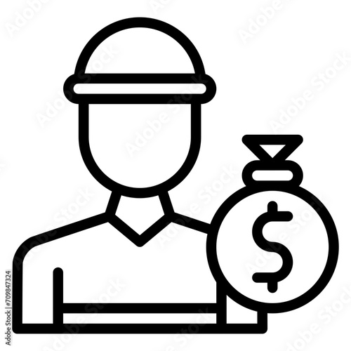 Burglary icon vector image. Can be used for Prison.