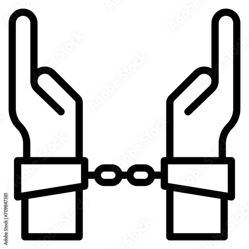 Detain icon vector image. Can be used for Prison.