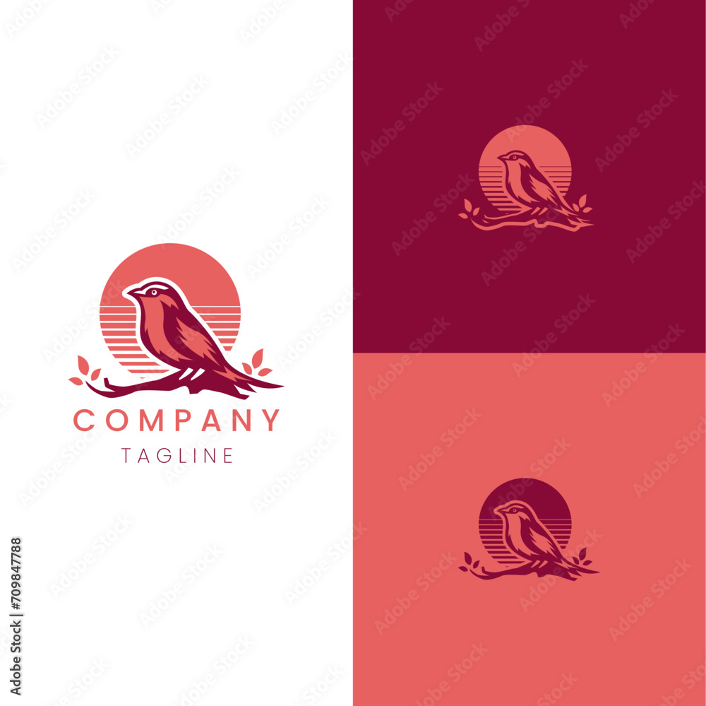 Obraz premium Symbol of Flight Emotional Appeal in Bird Logo Design