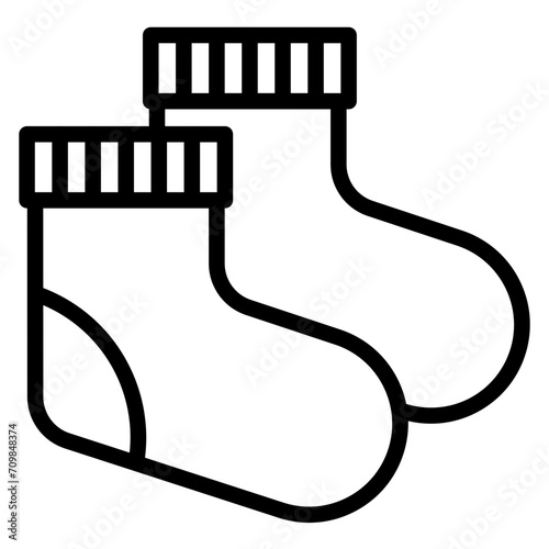 Baby Socks icon vector image. Can be used for Baby Shower.