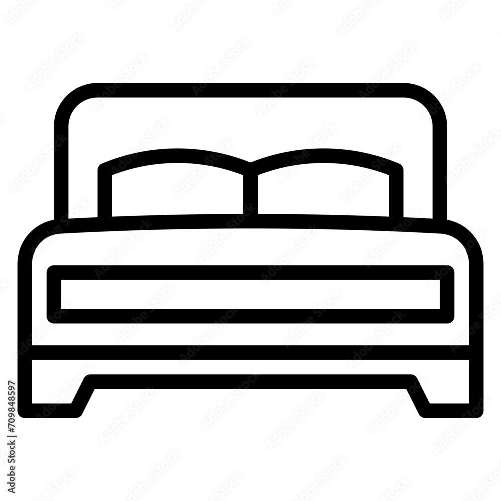 Bed icon vector image. Can be used for Luxury. Bed icon vector image. Can be used for Luxury.