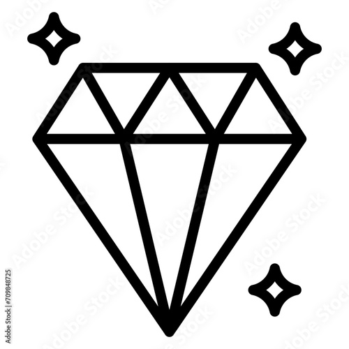 Diamond icon vector image. Can be used for Luxury.