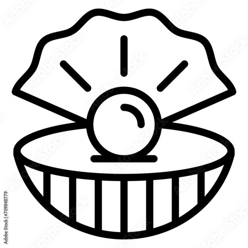 Pearl icon vector image. Can be used for Luxury.