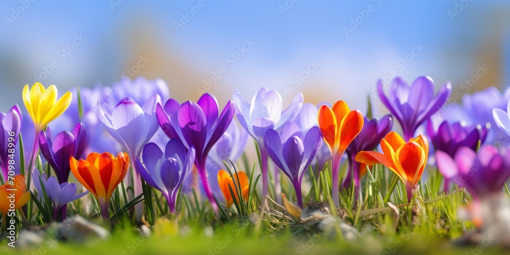 website banner showing beutiful spring flowers - generative ai website banner showing beutiful spring flowers - generative ai