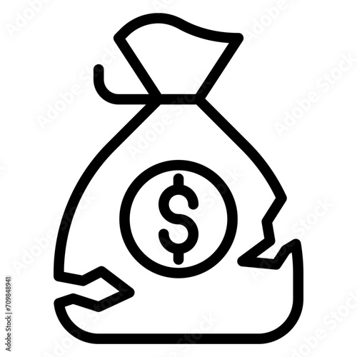 Broke icon vector image. Can be used for Casino.