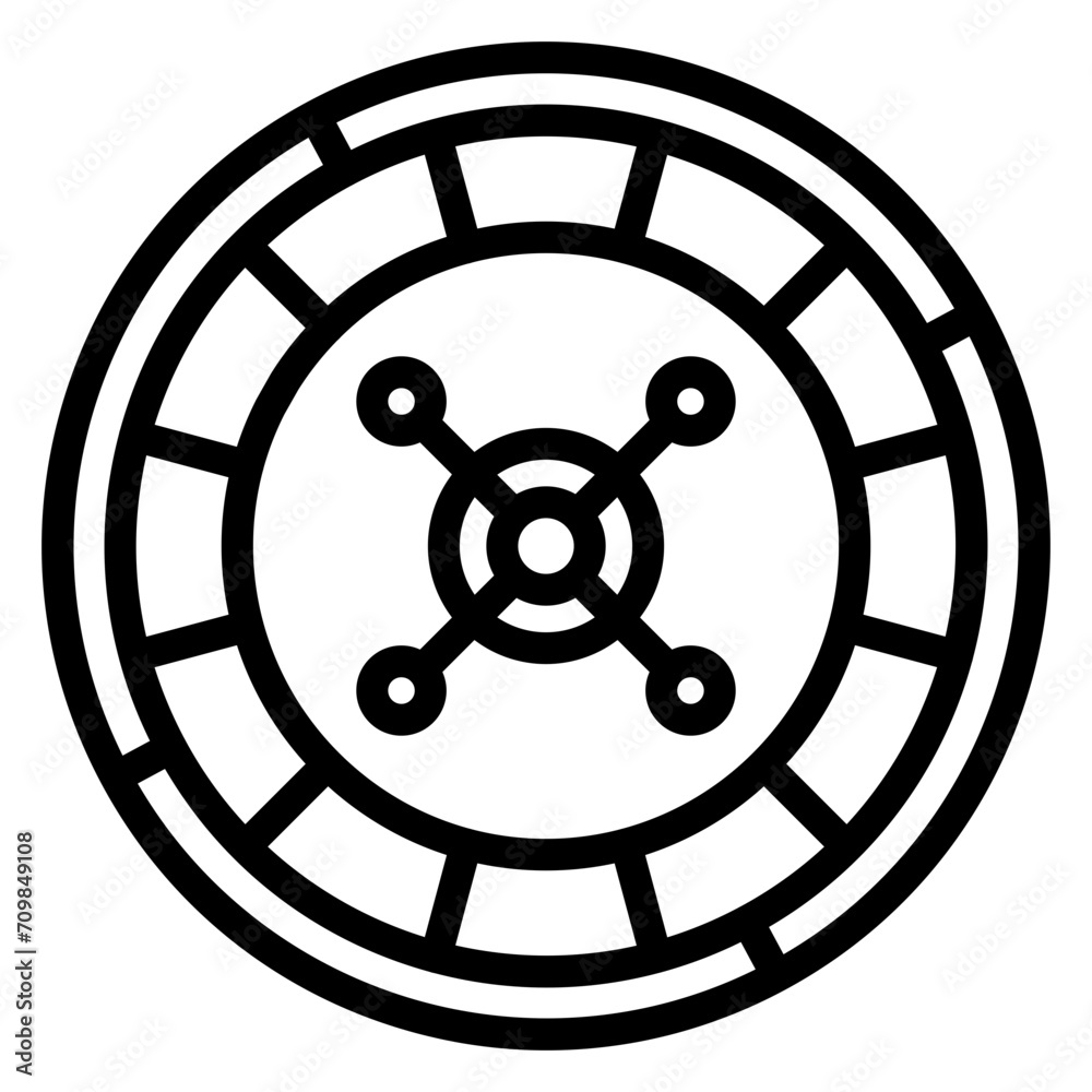 Lottery Wheel icon vector image. Can be used for Casino. Lottery Wheel icon vector image. Can be used for Casino.