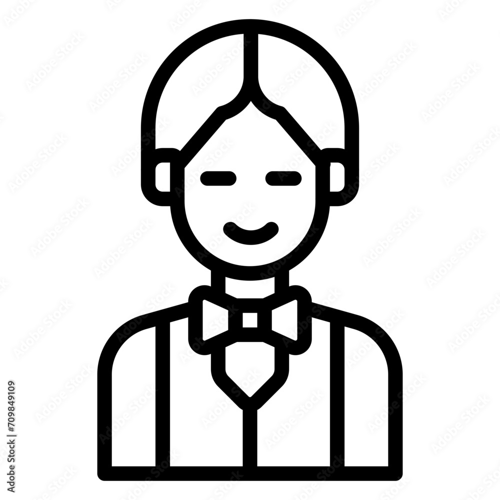 Male Croupier icon vector image. Can be used for Casino. Male Croupier icon vector image. Can be used for Casino.