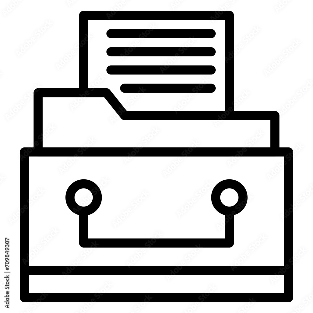 Files in Drawer icon vector image. Can be used for Trading. Files in Drawer icon vector image. Can be used for Trading.