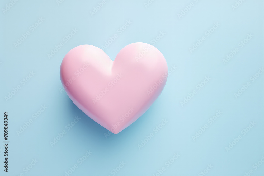 Pastel pink heart, delicate soft design greeting card for Valentines Day and love celebration Pastel pink heart, delicate soft design greeting card for Valentines Day and love celebration
