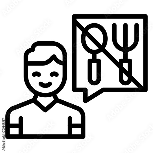 Eating Disorders icon vector image. Can be used for Psychology.