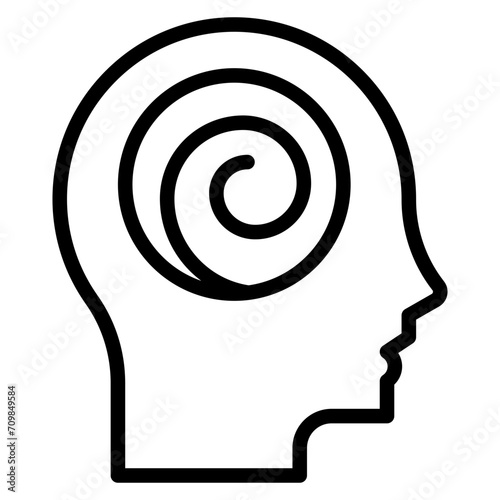 Hallucinations icon vector image. Can be used for Psychology.