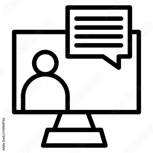 Online Counselling icon vector image. Can be used for Psychology.