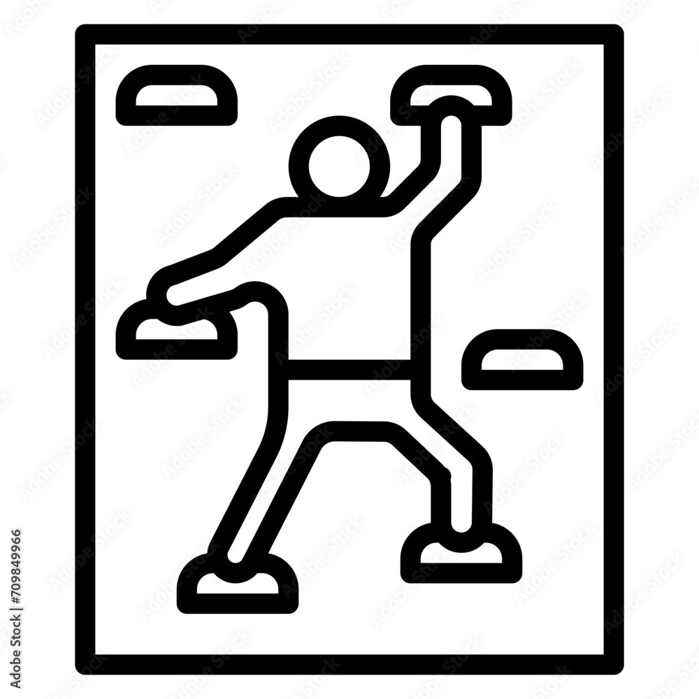 Rock Climbing icon vector image. Can be used for Adventure.