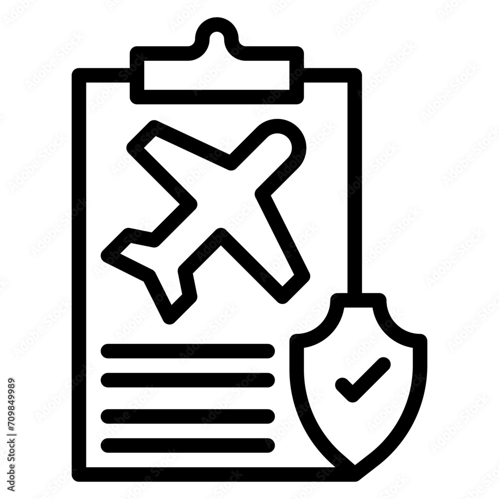 Travel Insurance icon vector image. Can be used for Adventure.