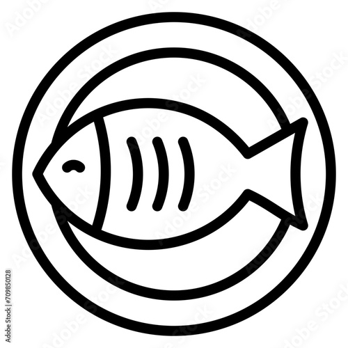 Fish icon vector image. Can be used for Nutrition.