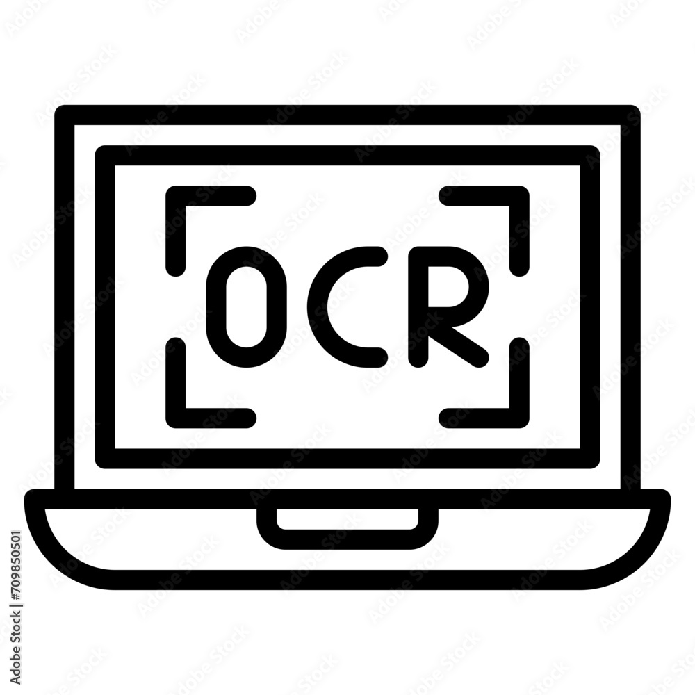 General Ocr icon vector image. Can be used for Printing. General Ocr icon vector image. Can be used for Printing.