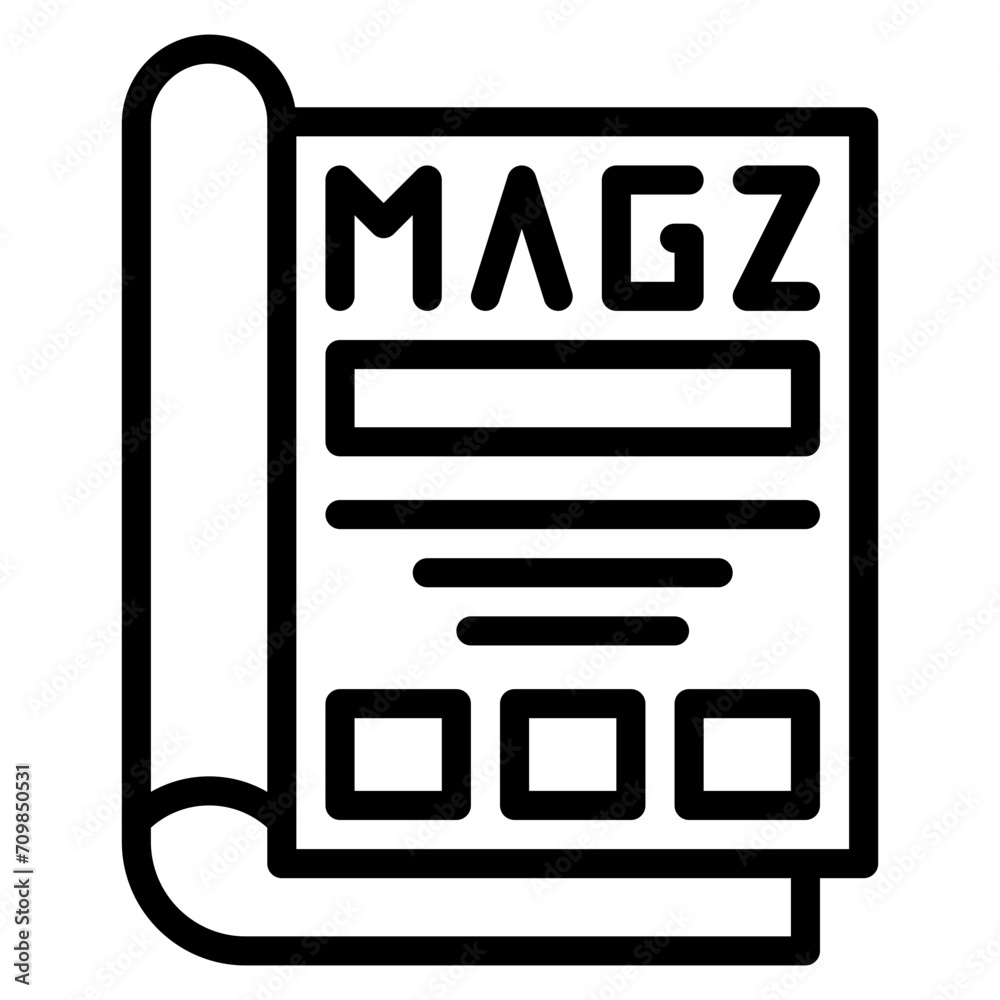 Magazine icon vector image. Can be used for Printing. Magazine icon vector image. Can be used for Printing.
