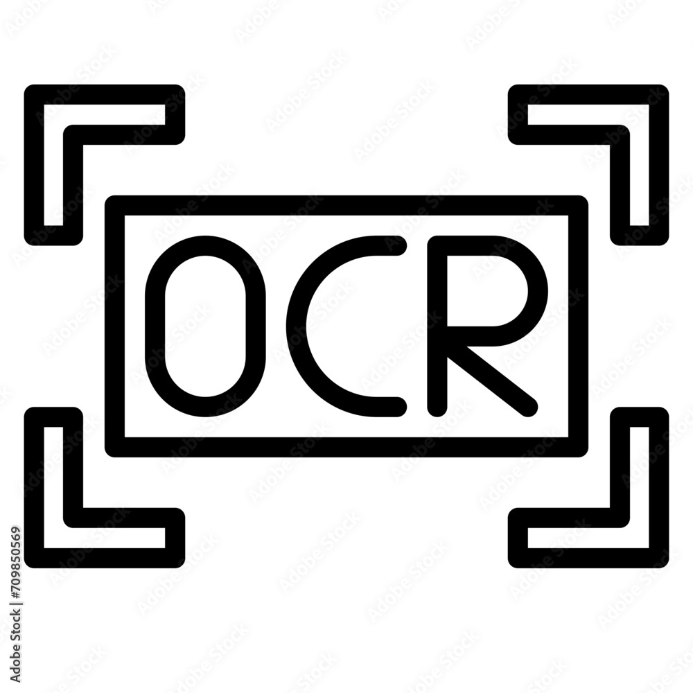 Printed Ocr icon vector image. Can be used for Printing. Printed Ocr icon vector image. Can be used for Printing.