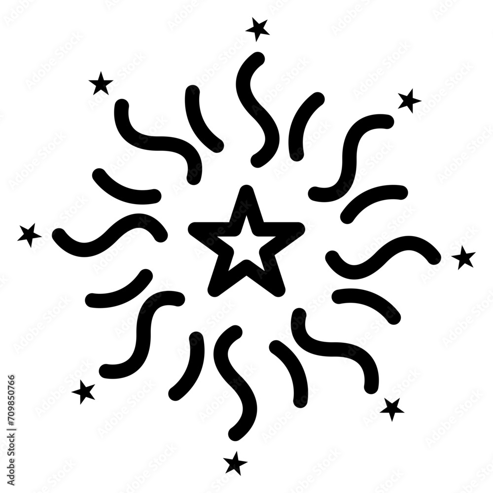 Fireworks icon vector image. Can be used for Carnival. Fireworks icon vector image. Can be used for Carnival.