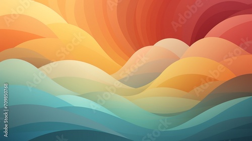 Vintage Background with Rainbow Stripes.