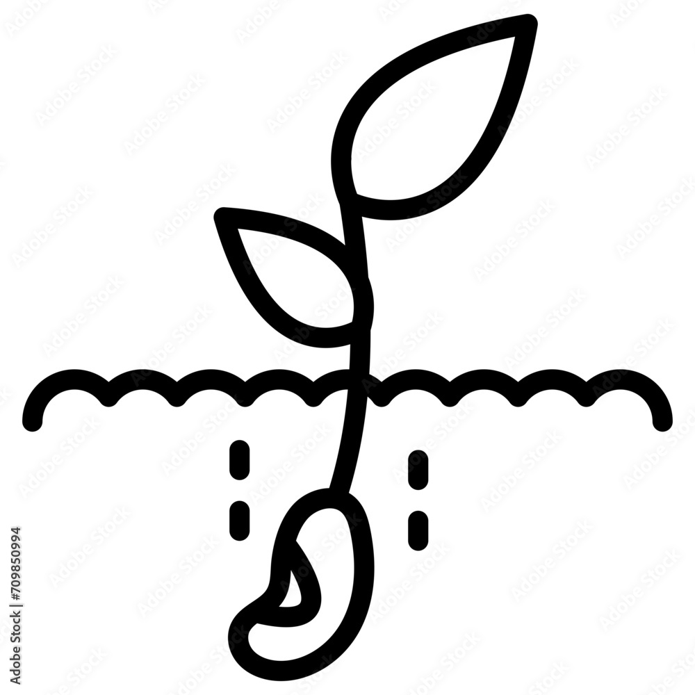 Seedling icon vector image. Can be used for Carnival. Seedling icon vector image. Can be used for Carnival.