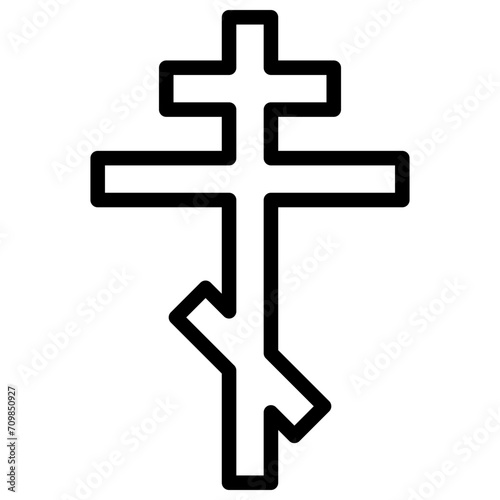 Orthodox Cross icon vector image. Can be used for Carnival.