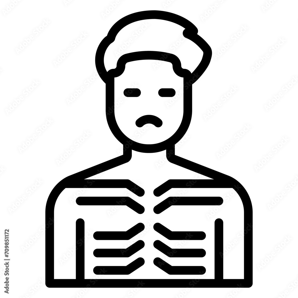 Hunger icon vector image. Can be used for Homeless.