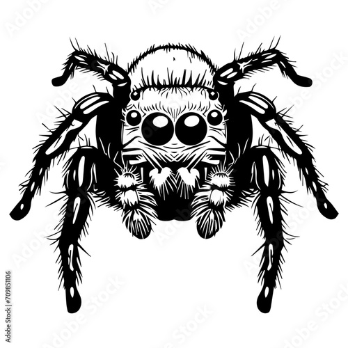 jumping spider vector illustration